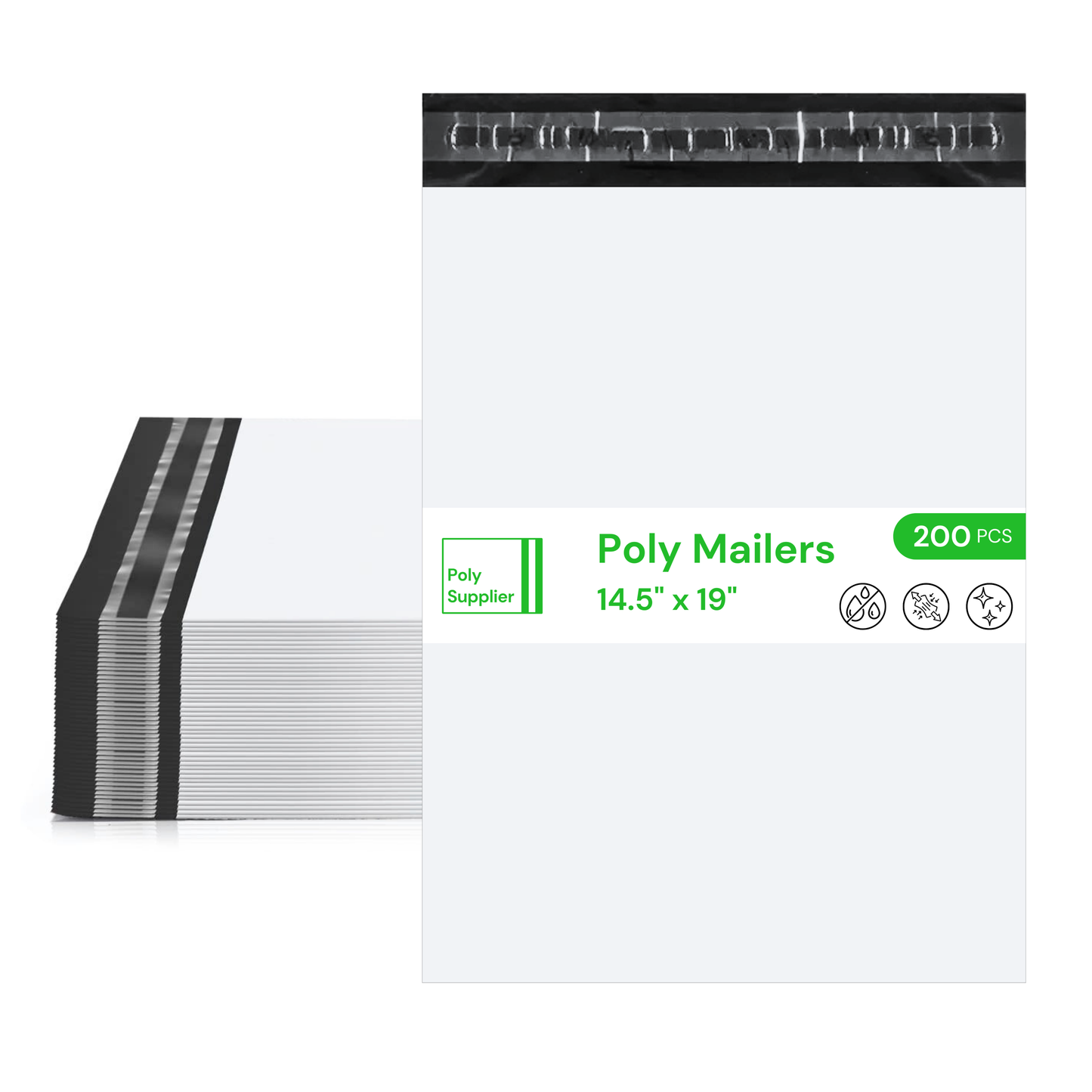 Glossy White Poly Mailer