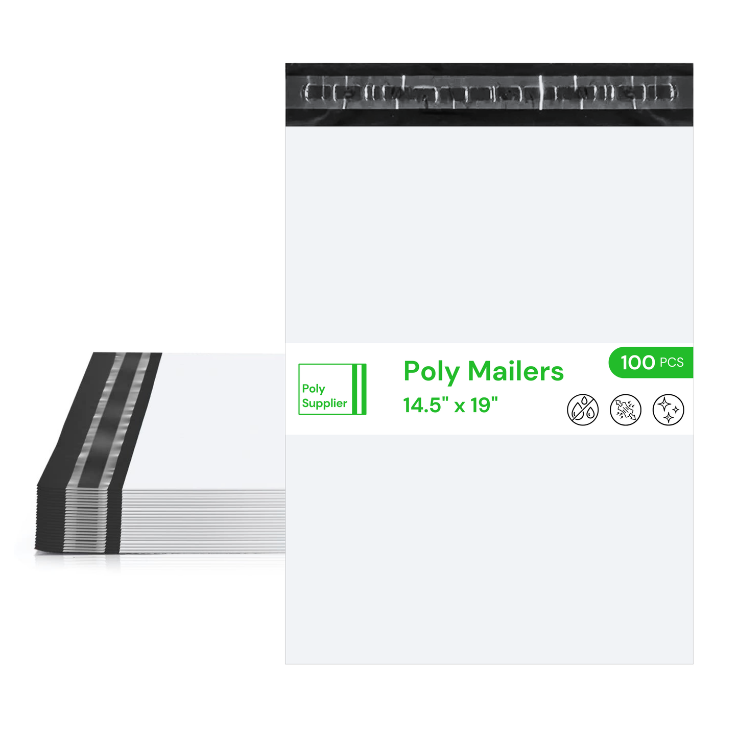 Glossy White Poly Mailer